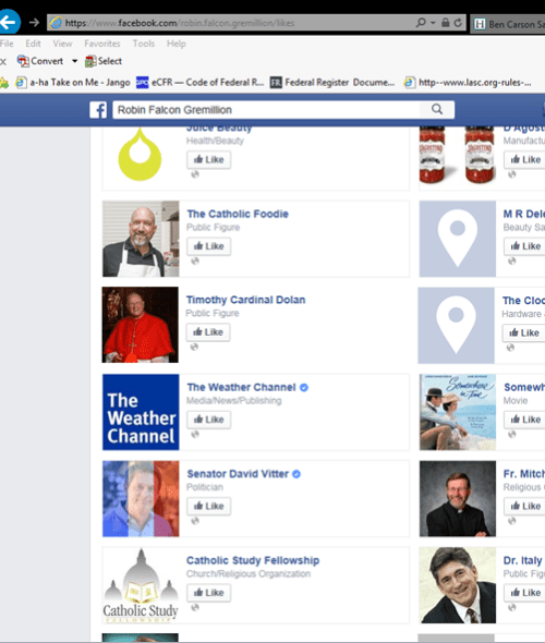 GREMILLION FACEBOOK PAGE