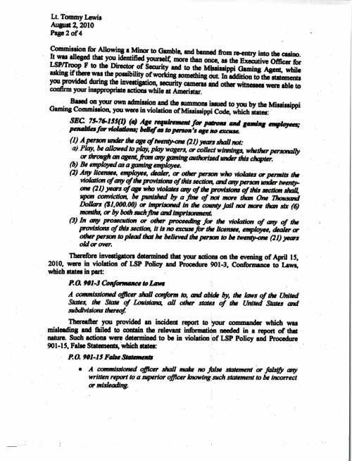 TOMMY LEWIS LETTER PAGE 2