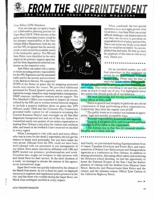 MESSAGE FROM EDMONSON